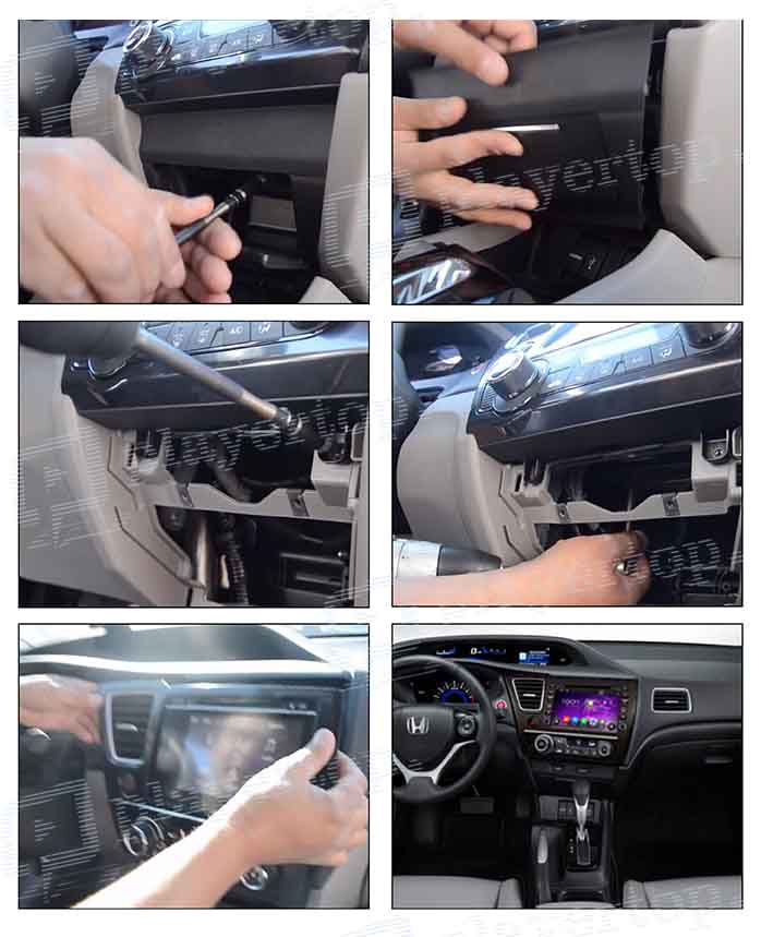 installation autoradio honda civic 2014